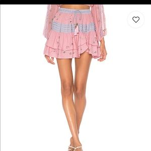 rocco sand mini skirt pink & blue